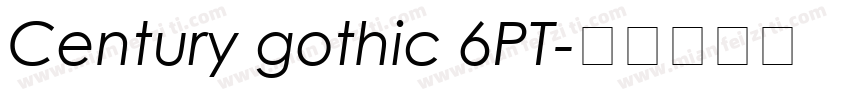 Century gothic 6PT字体转换